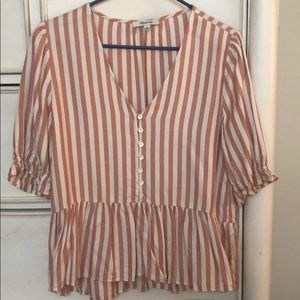 Madewell Courtyard ruffle hem blouse